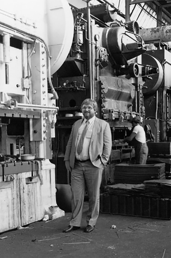 Bernd Schwank az USA-ban lévő gyárunkban, 1981-ben.